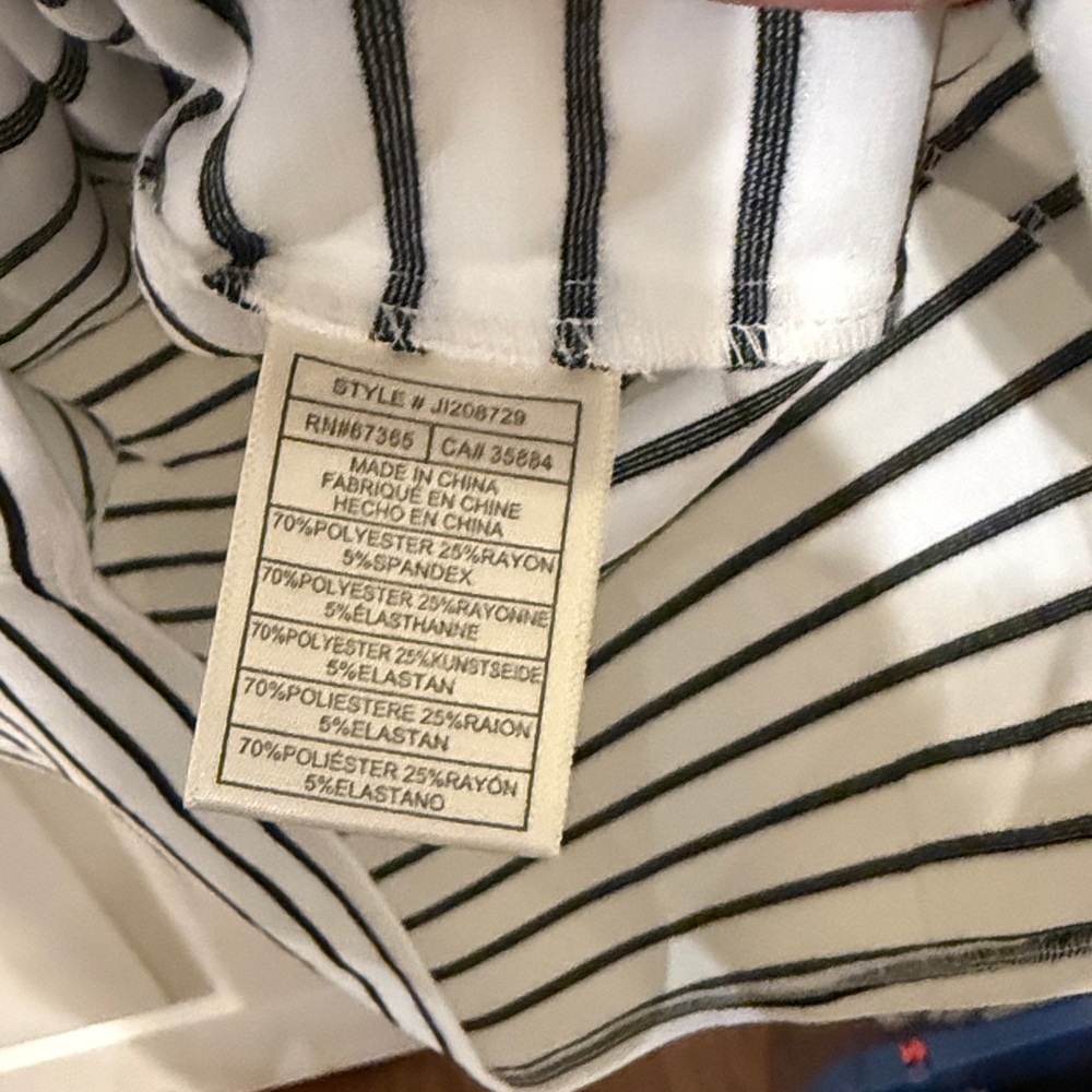 Jack by BB Dakota NWT black/white striped dress, medium - Picture 7 of 8